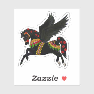 Adesivo Kayemess Black Carousel Pegasus Sticker