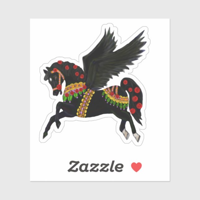 Adesivo Kayemess Black Carousel Pegasus Sticker (Folha)