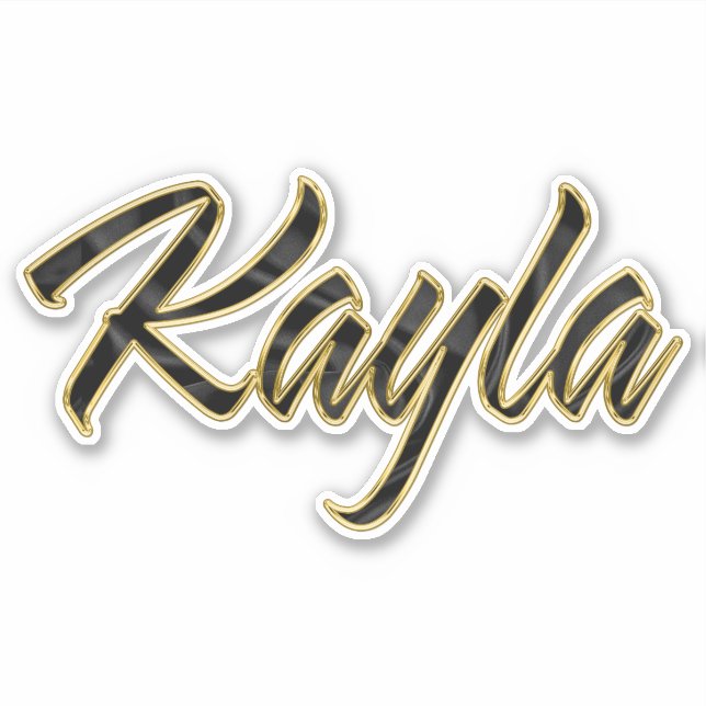 Adesivo Kayla black gold Lettering Aufkleber Sticker (Frente)