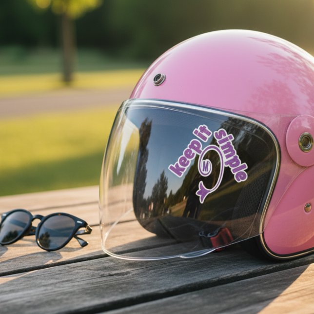 Adesivo Keep It Simple Purple (Cute fun sticker with custom initial. Girly but both teens and adults will love this.)