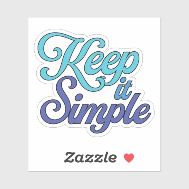 Adesivo Keep It Simple Sticker (Blue) (Folha)