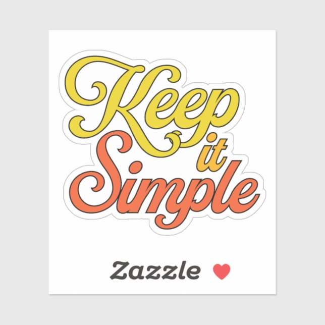 Adesivo Keep It Simple Sticker (Yellow) (Folha)