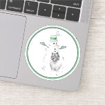Adesivo Keeshond Christmas Snowman Pinting Art<br><div class="desc">Retrato original de Cachorro Snowman de Natal Keeshond. Especializamo-nos em arte original engraçada e engraçada. Comprar isto para si próprio ou como um presente excelente para os teus amigos de Keeshond. Seja criativo - clique em PERSONALIZAR para adicionar/remover/alterar texto, redimensionar a imagem, alterar as cores ou qualquer outra coisa que...</div>