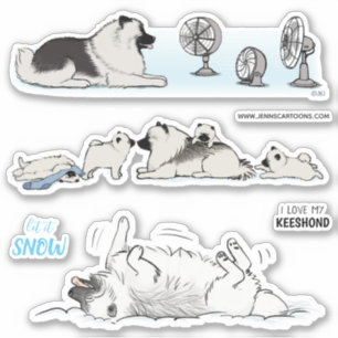 Adesivo Keeshond Keeshonden Keesies Cães Vinil Sticker Set