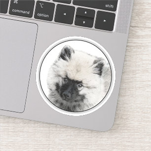 Adesivo Keeshond Puppy Drapy - Arte Cachorro Original Boni