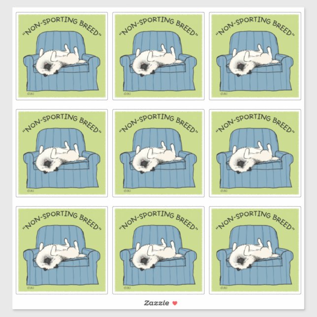 Adesivo Keeshond Raça Não-Desportiva | Cachorro de Keesie  (Folha)