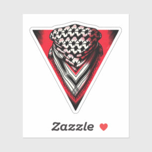 Adesivo Keffiyeh do Triângulo Vermelho Invertido