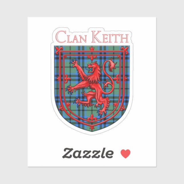 Adesivo Keith Tartan Scottish Plaid Lion Rampant (Folha)