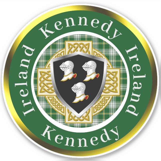 Adesivo Kennedy Shield & Celtic Cross Personalizado (Frente)