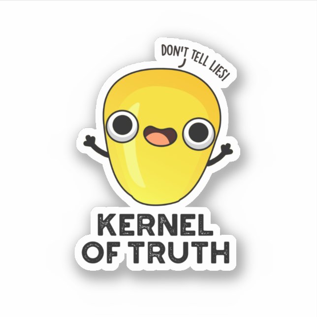 Adesivo Kernel do Truth Funny Corn Pun (Frente)