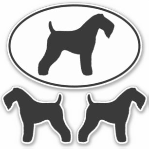 Adesivo Kerry Blue Terrier Silhouettes Vinyl Sticker Set