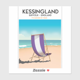 Adesivo Kessingland, poster de viagens de praia Suffolk En