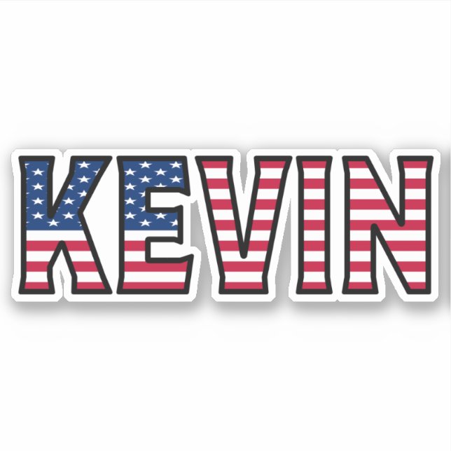 Adesivo Kevin Name Vorname USA Sticker Stickerset (Frente)
