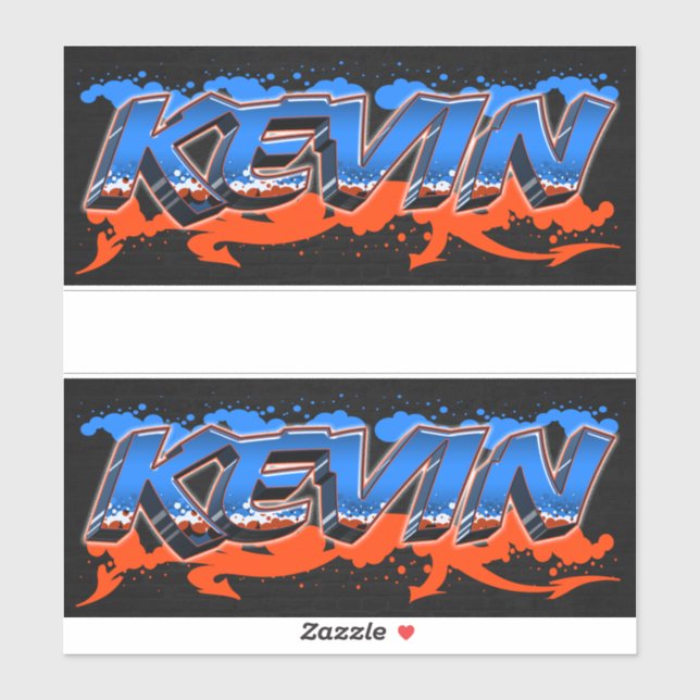 Adesivo Kevin Vorname Name Graffiti Aufkleber Sticker (Folha)