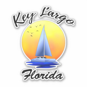 Adesivo Key Largo Navegação nas Chaves da Flórida