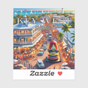 Adesivo Key West Florida 3 Inch Vinyl Sticker