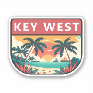 Adesivo Key West Florida Retro Emblem