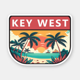Adesivo Key West Florida Retro Emblem