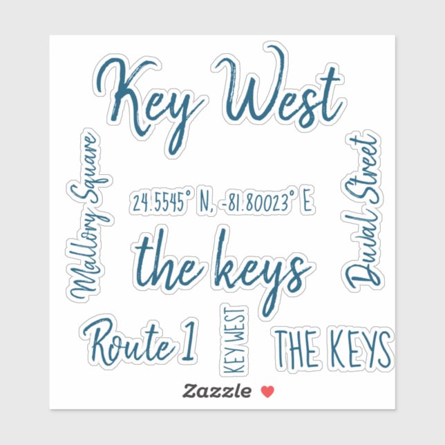 Adesivo Key West Laser Cut Stickers (Folha)