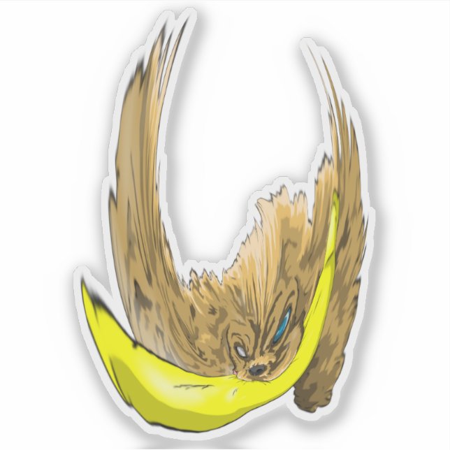 Adesivo Keys & Banana, o cocker miniatura spaniel 4 (Frente)