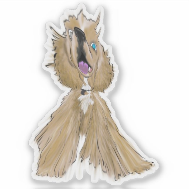 Adesivo Keys & Banana, o cocker miniatura spaniel 5 (Frente)