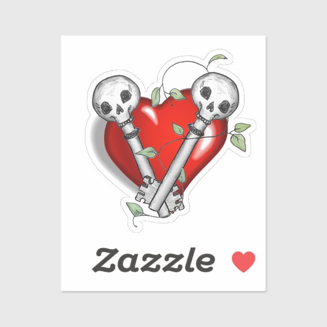 Adesivo Keys Skeleton (Folha)