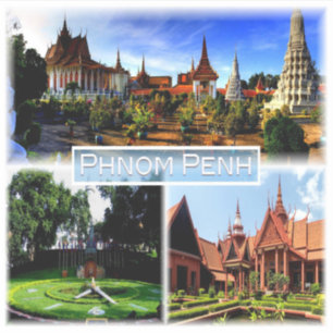 Adesivo KH Phnom Penh - Pagoda Prateada - Palácio Real -