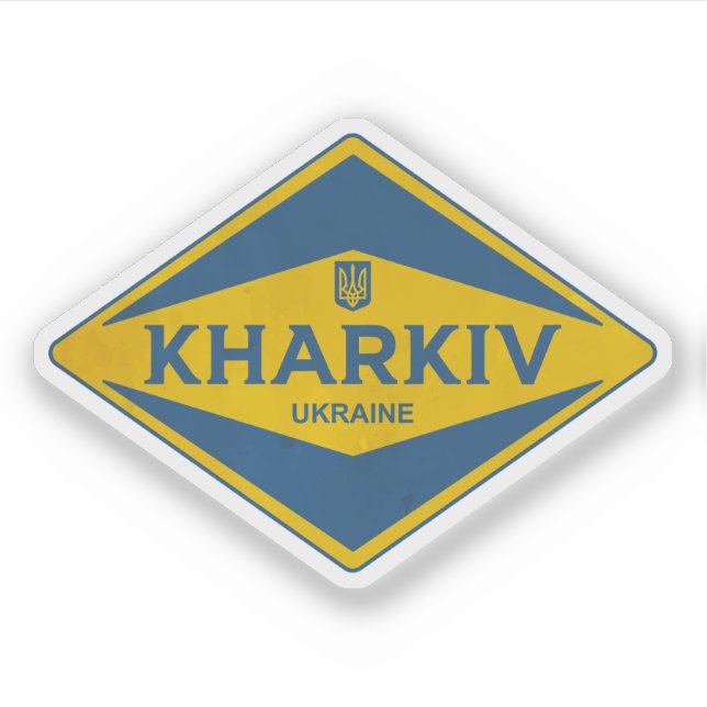 Adesivo Kharkiv Ucrânia Vintage (Frente)