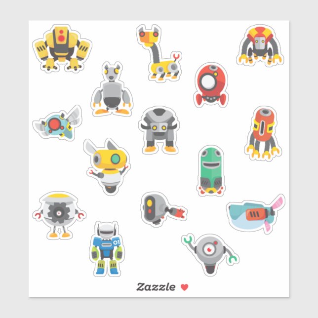Adesivo Kids Goofone Robots Sticker (Folha)