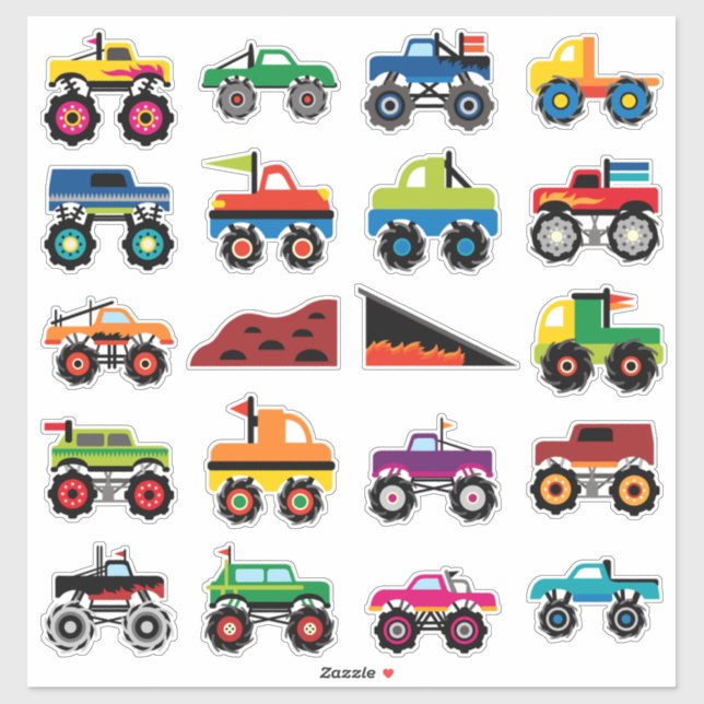 Adesivo Kids Monster Trucks (Folha)