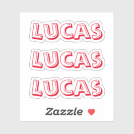 Adesivo Kids Red Custom Name Sticker