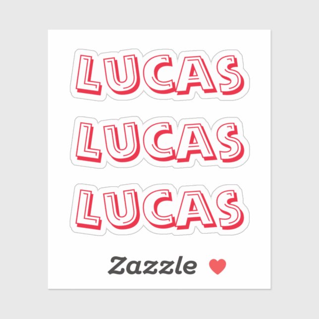 Adesivo Kids Red Custom Name Sticker (Folha)