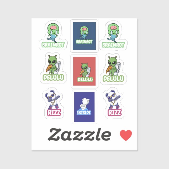 Adesivo Kids Slang Words 9 Pack  (Folha)