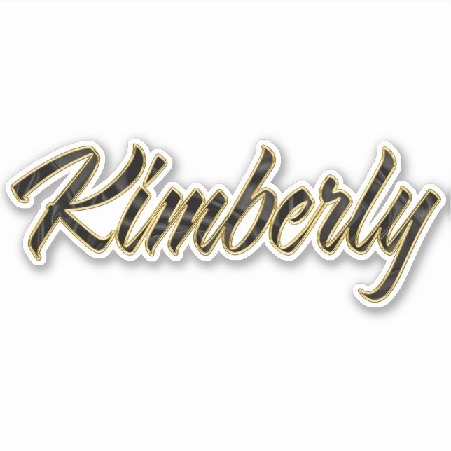 Adesivo Kimberly black gold Lettering Aufkleber Sticker (Frente)