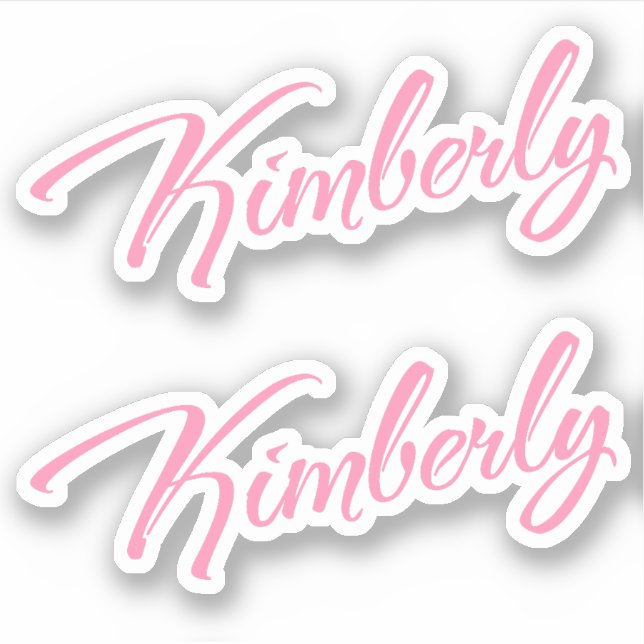 Adesivo Kimberly Decorative Name in Pink x2 Sticker (Frente)
