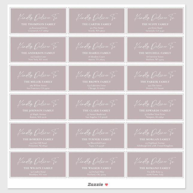 Adesivo Kindly Deliver To Guest address stickers (Folha)