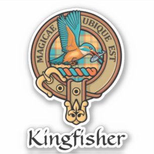Adesivo Kingfisher Crest sobre Tartan Sticker