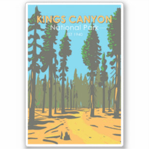 Adesivo Kings Canyon National Park General Grant Vintage