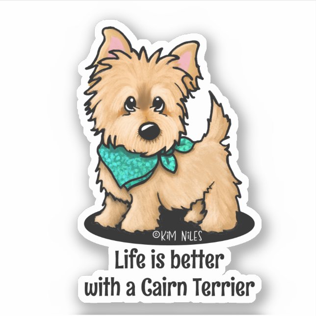 Adesivo KiniArt Cairn Terrier Sticker (Frente)