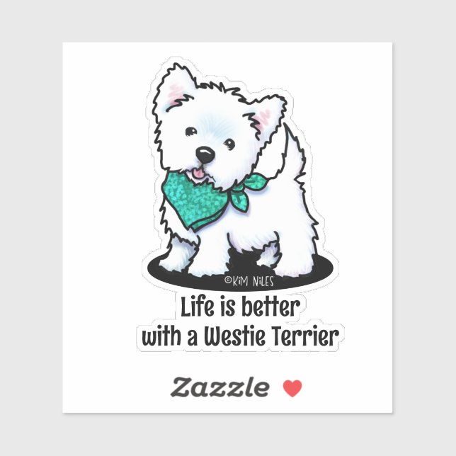 Adesivo KiniArt Cutieface Westie Sticker (Folha)