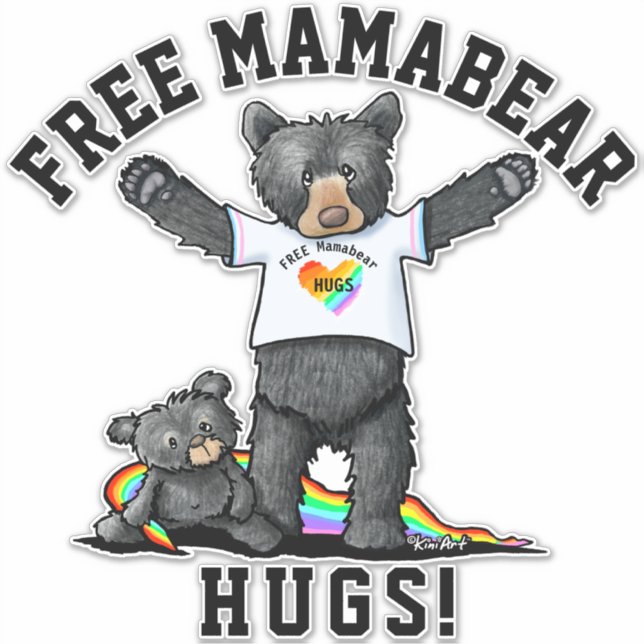 Adesivo KiniArt Mama Bear Hugs Sticker (Frente)