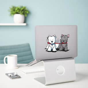 Adesivo KiniArt Walking Terrier Duo Vinyl Sticker