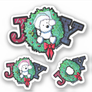 Adesivo KiniArt Westie Natal Joy