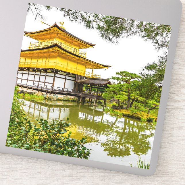 Adesivo Kinkaku-ji, o pavilhão de ouros, Kyoto (Detalhe)