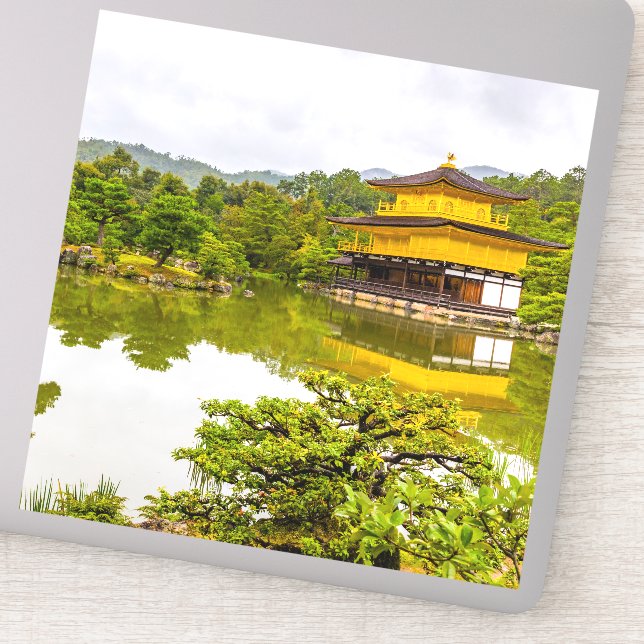 Adesivo Kinkaku-ji Ou Pavilhão E Pond Do Ouro, Quioto (Detalhe)