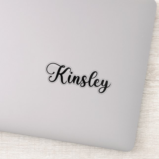 Adesivo Kinsley Name - Caligrafia manuscrita (Detalhe)
