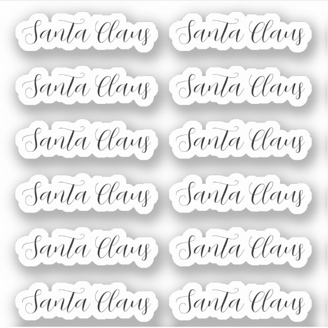 Adesivo Kiss-Cut Santa Claus Signature Abigaile Sticker (Frente)