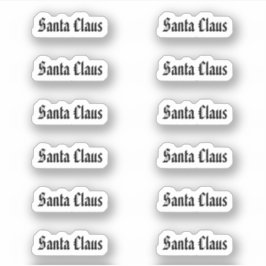 Adesivo Kiss-Cut Santa Claus Signature American Text