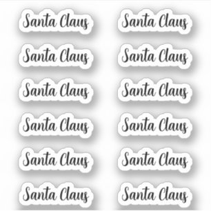 Adesivo Kiss-Cut Santa Claus Signature Angela Script