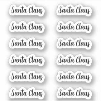 Adesivo Kiss-Cut Santa Claus Signature Angela Script